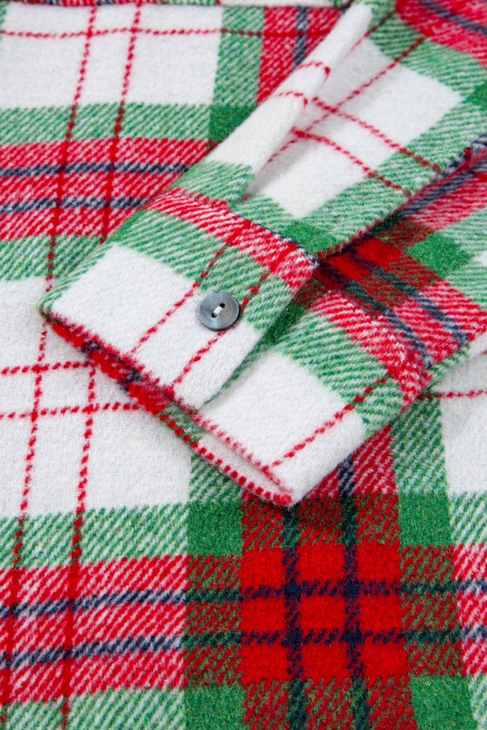 Christmas Plaid Casual Flannel Button-Down Shacket