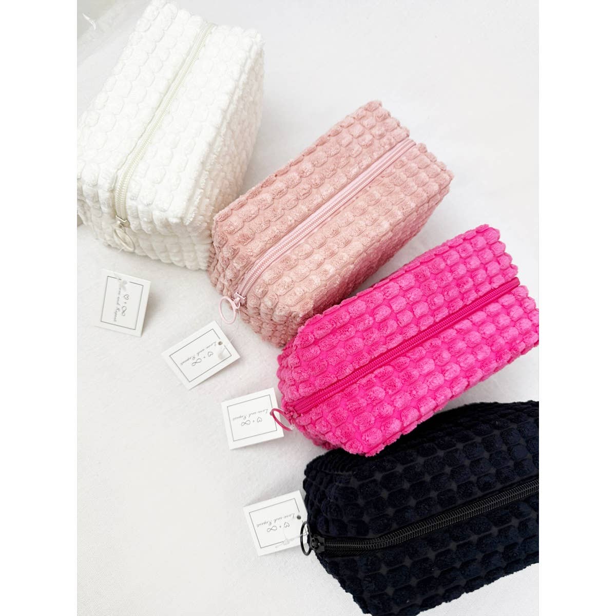 Soft Puff Textured Light Weight Cosmetic Bag