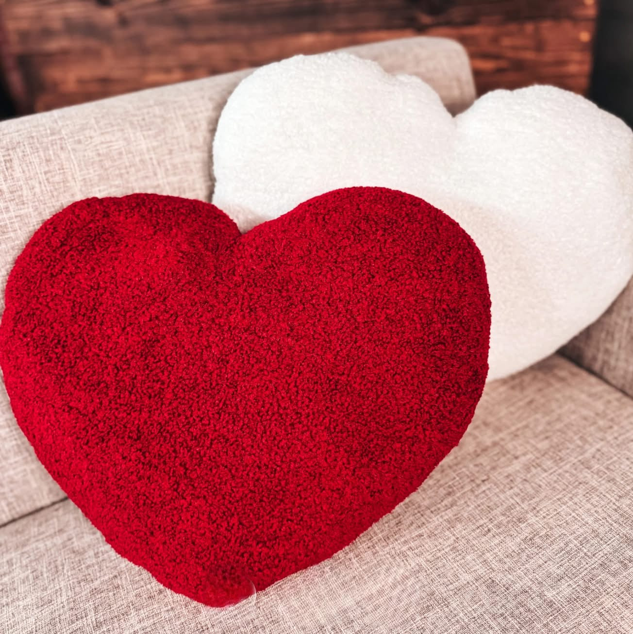 Heart Sherpa pillow