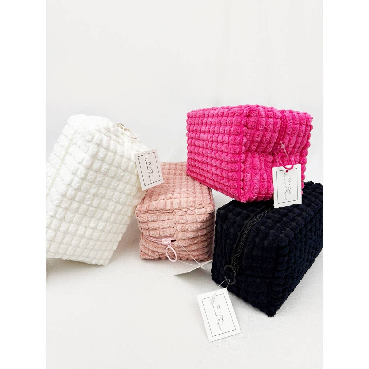 Soft Puff Textured Light Weight Cosmetic Bag