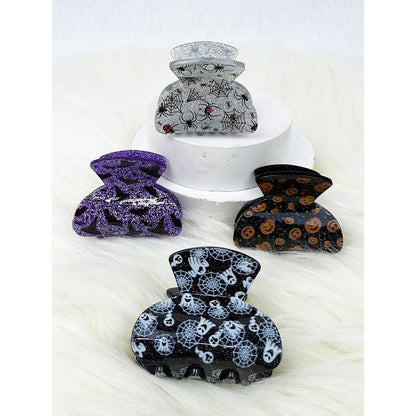 Halloween Theme Printed Mini Hair Claw Clip