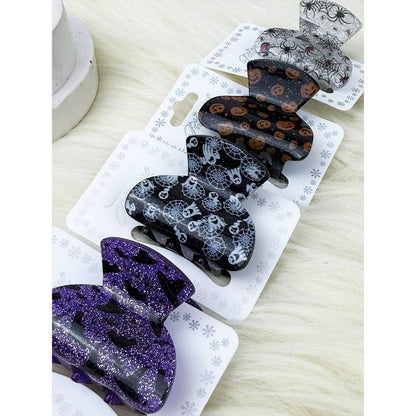 Halloween Theme Printed Mini Hair Claw Clip