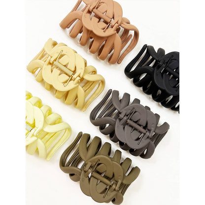 Matte Neutral Colors of Octopus Hair Claw Clip