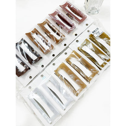 Sparkly Marble Pattern Rectangle Hair Claw