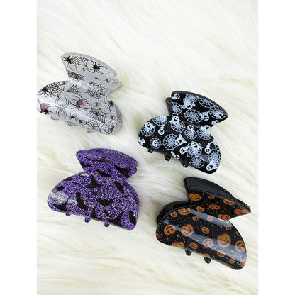 Halloween Theme Printed Mini Hair Claw Clip