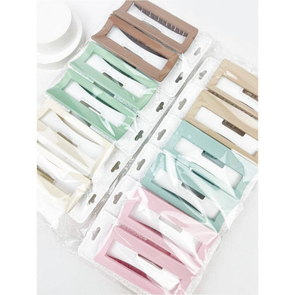 Soft Tone Cut Out Rectangle Shape Hair Claw