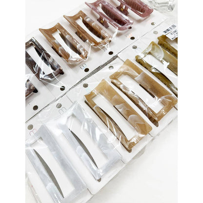 Sparkly Marble Pattern Rectangle Hair Claw