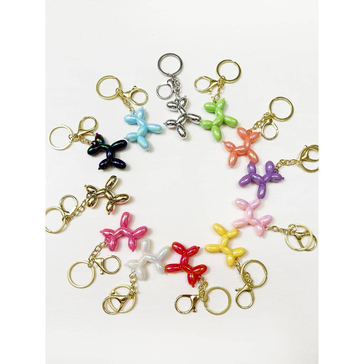 Colorful Puppy Theme Keychain