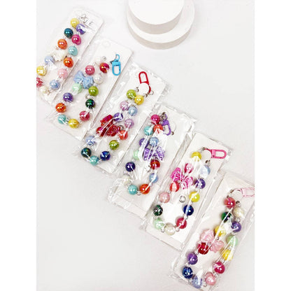 Colorful Bow Mixed Bead keychain wristlet