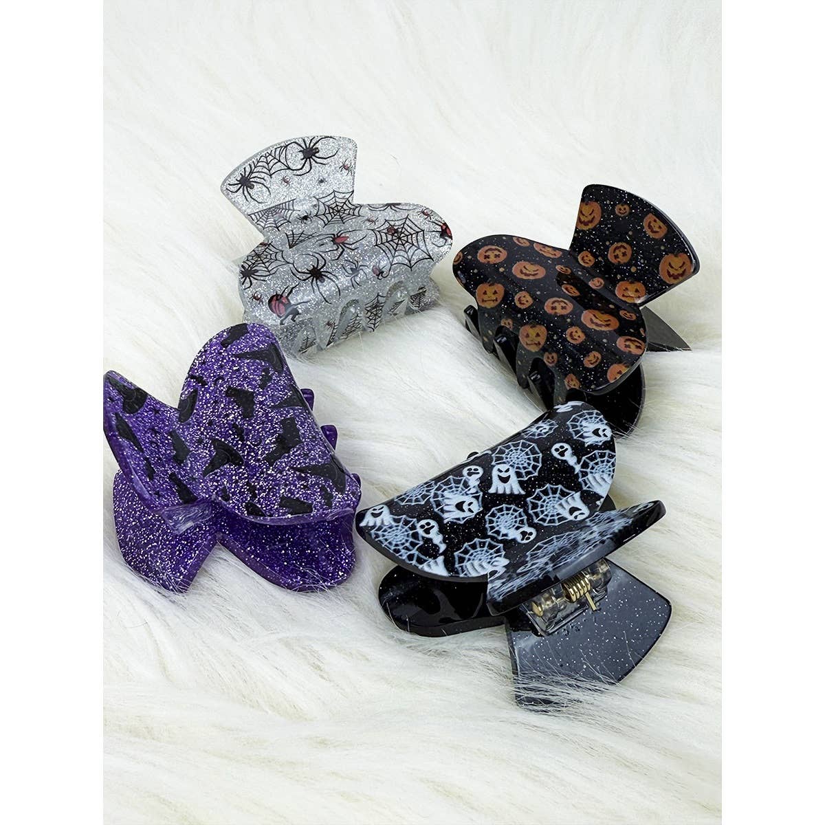 Halloween Theme Printed Mini Hair Claw Clip