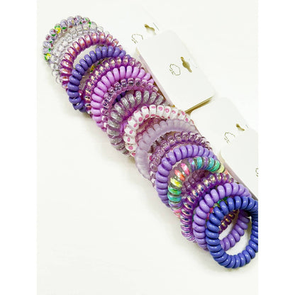 Lavender Shades Spiral Hair Ties