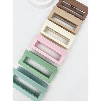 Soft Tone Cut Out Rectangle Shape Hair Claw