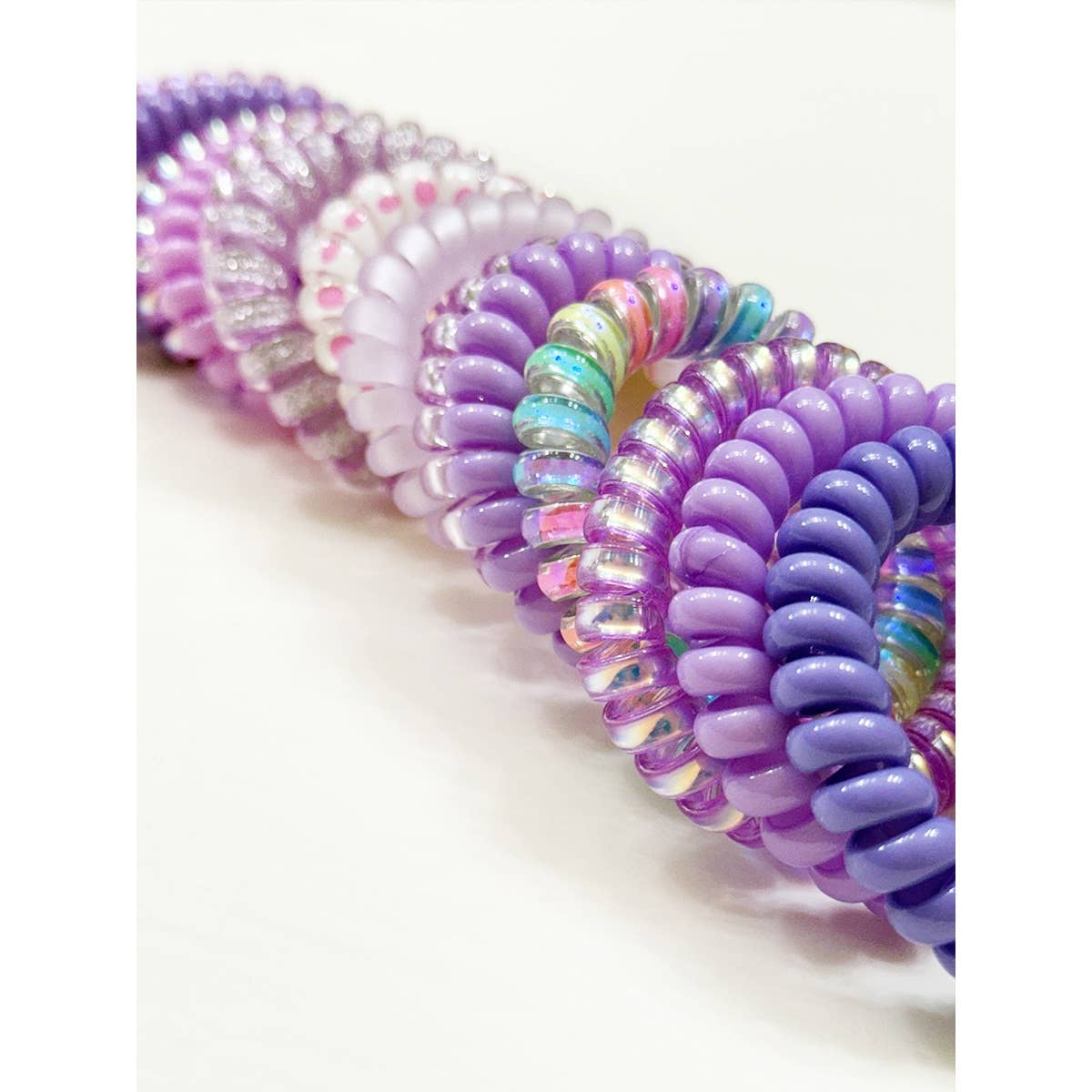 Lavender Shades Spiral Hair Ties
